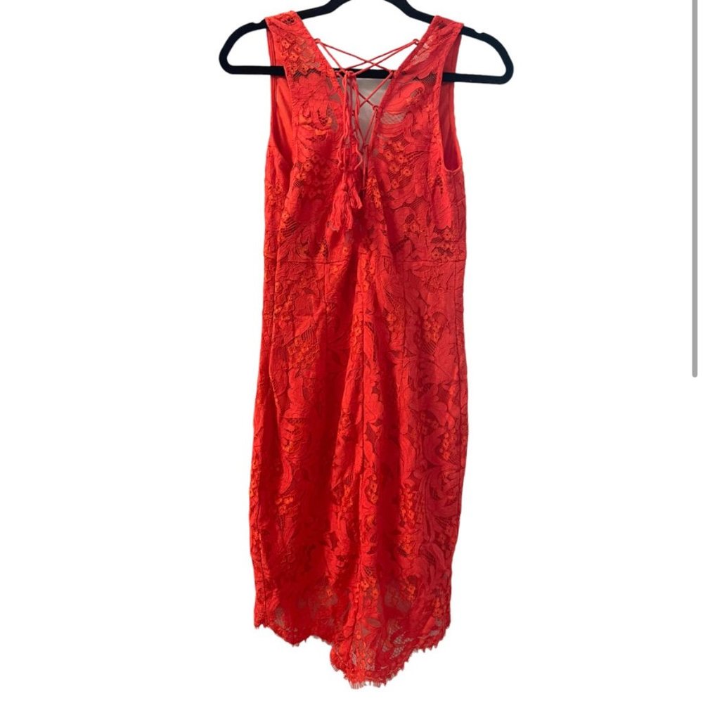 NWT Soieblu Sleeveless Lace Mini Dress Coral Size Small - Picture 2 of 2